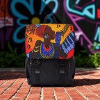 Vibrant Music-Inspired Unisex Shoulder Backpack - Stylish & Functional Printify