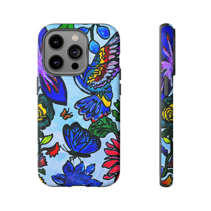 Floral Animal Art Phone Case - Spring Themed, Double Layered for Extra Durability - Tailored for iPhone/Samsung/Pixel