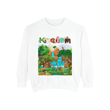 Jungle Animals Waterfall Art Sweatshirt, Animal Lover Gift, Wildlife Clothing, Rainforest Jumper