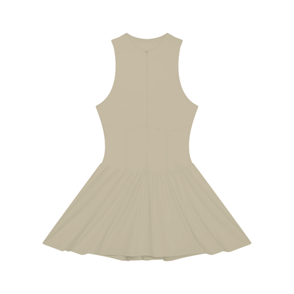 Women’s Ruched Sleeveless Full-Zip Summer  Dress