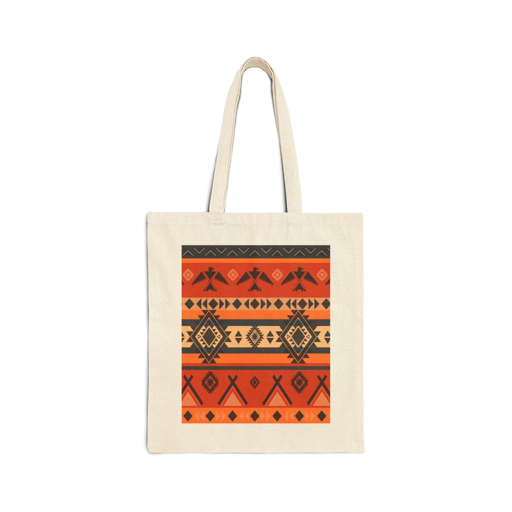 Southwestern Aztec Pattern Cotton Tote Bag