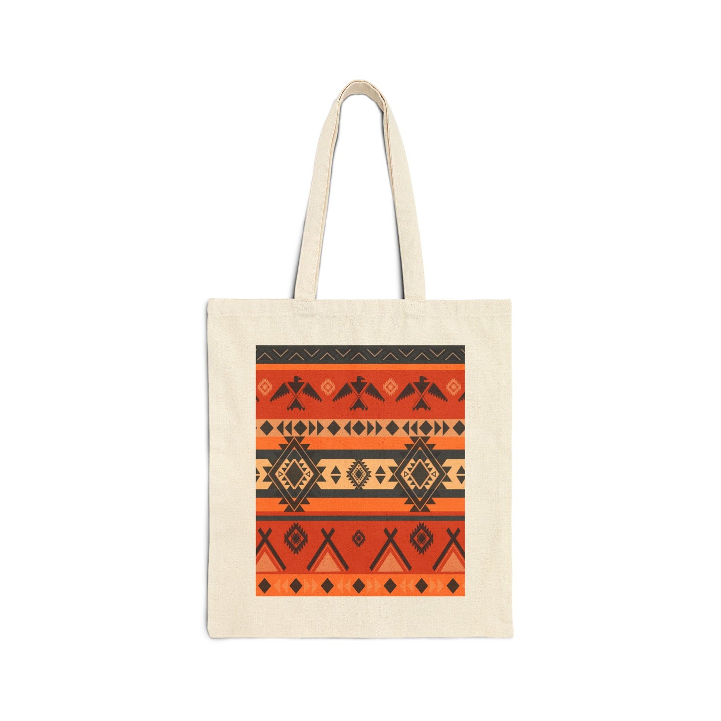 Southwestern Aztec Pattern Cotton Tote Bag