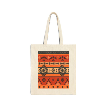 Southwestern Aztec Pattern Cotton Tote Bag