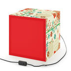 Japanese Floral Cube Lamp — Vintage Sakura Pattern Light Cube Printify
