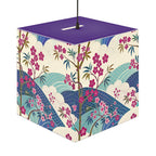 Japanese Floral Wave Light Cube Lamp — Cherry Blossom Ambient Night Light Printify