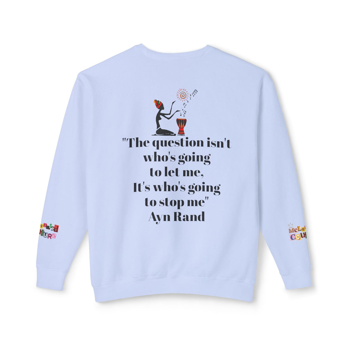 Afrocentric Graphic Sweatshirt - Black Art Unisex Lightweight Crewneck Printify