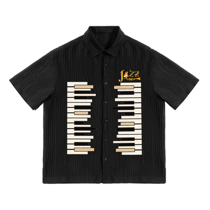 Piano Art Print Graphic Unisex Tencel Jacquard Shirt