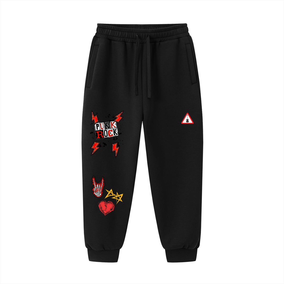 Unisex Punk Rock-Themed Graphic Drawstring Jogger Sweatpants ODMPOD