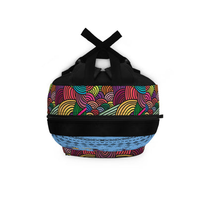 Colorful Tribal Dance Backpack, Ethnic Music Festival Bag, Boho Rucksack