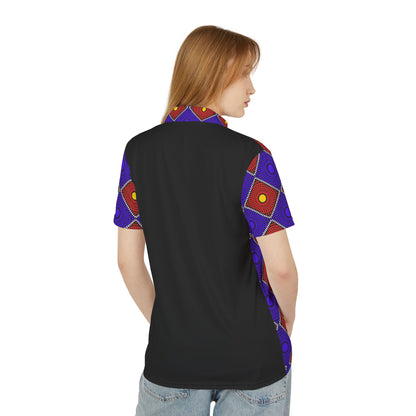 Geometric African Wax Print Unisex Polo Shirt