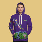 Elephant Floral Unisex Pullover Hoodie, Graphic Sweatshirt, Animal Lover Gift, Boho Clothing Printify