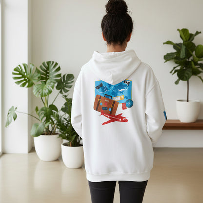 Unisex Travel Lover Graphic Pullover, Vacation Mode Graphic Hoodie