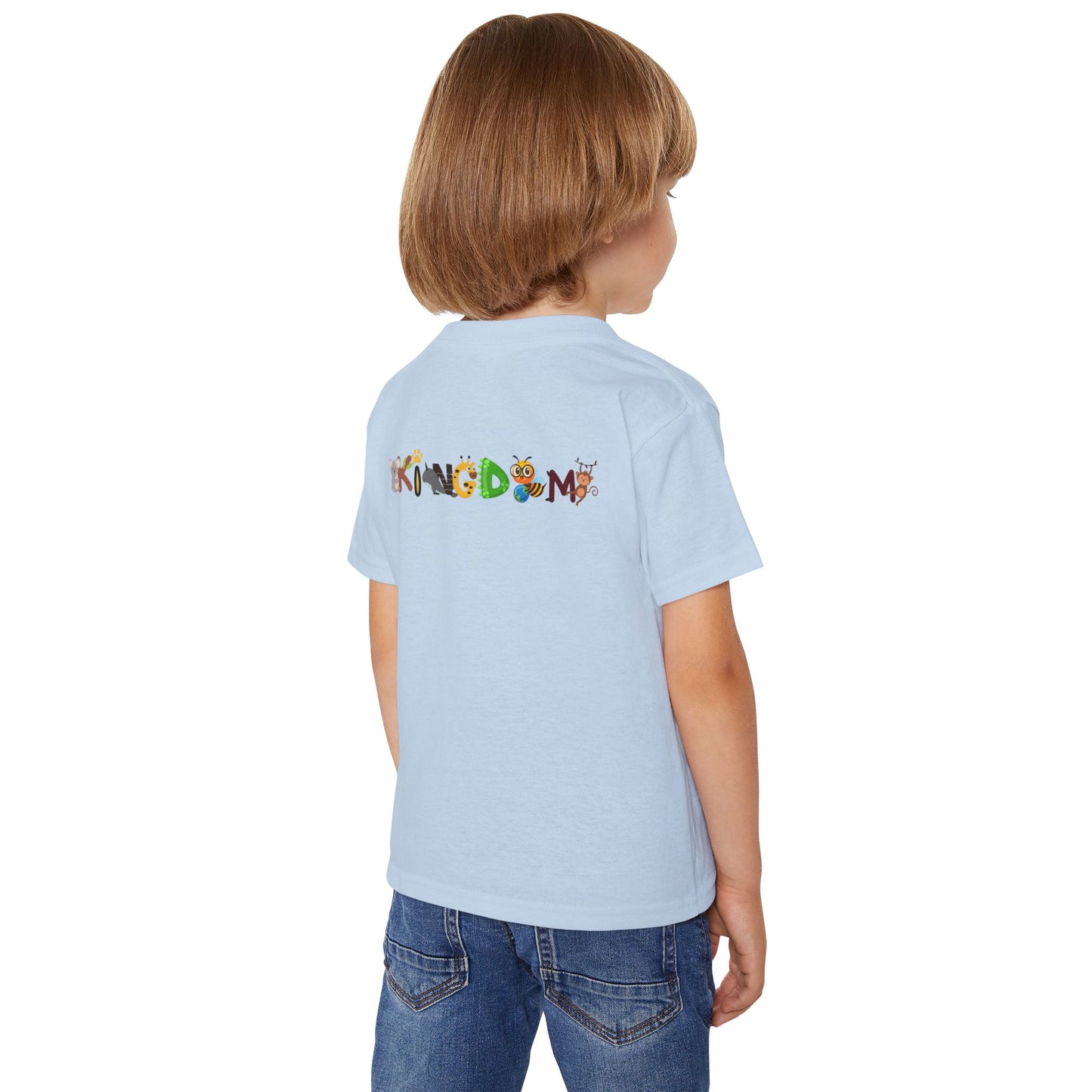 Wild Animals Graphic Toddler T-Shirt, Nature Theme Jungle Safari Shirt, Heavy Cotton Top for Kids