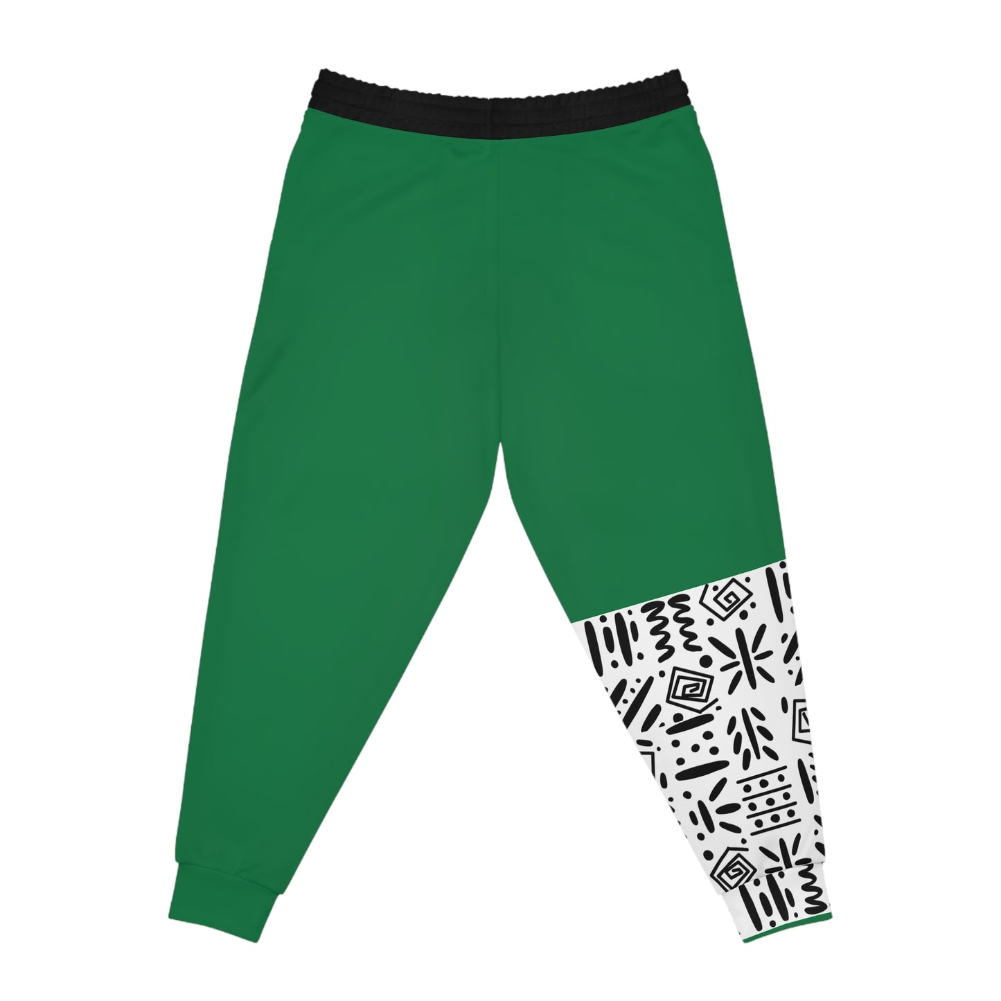Handcrafted Afro Music Cartoon Art Athletic Joggers, Unisex Sweatpants