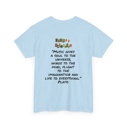 Guitar Art Tribal Masks Unisex Tee, Music Lover Graphic Shirt, Unique Handcrafted Tee