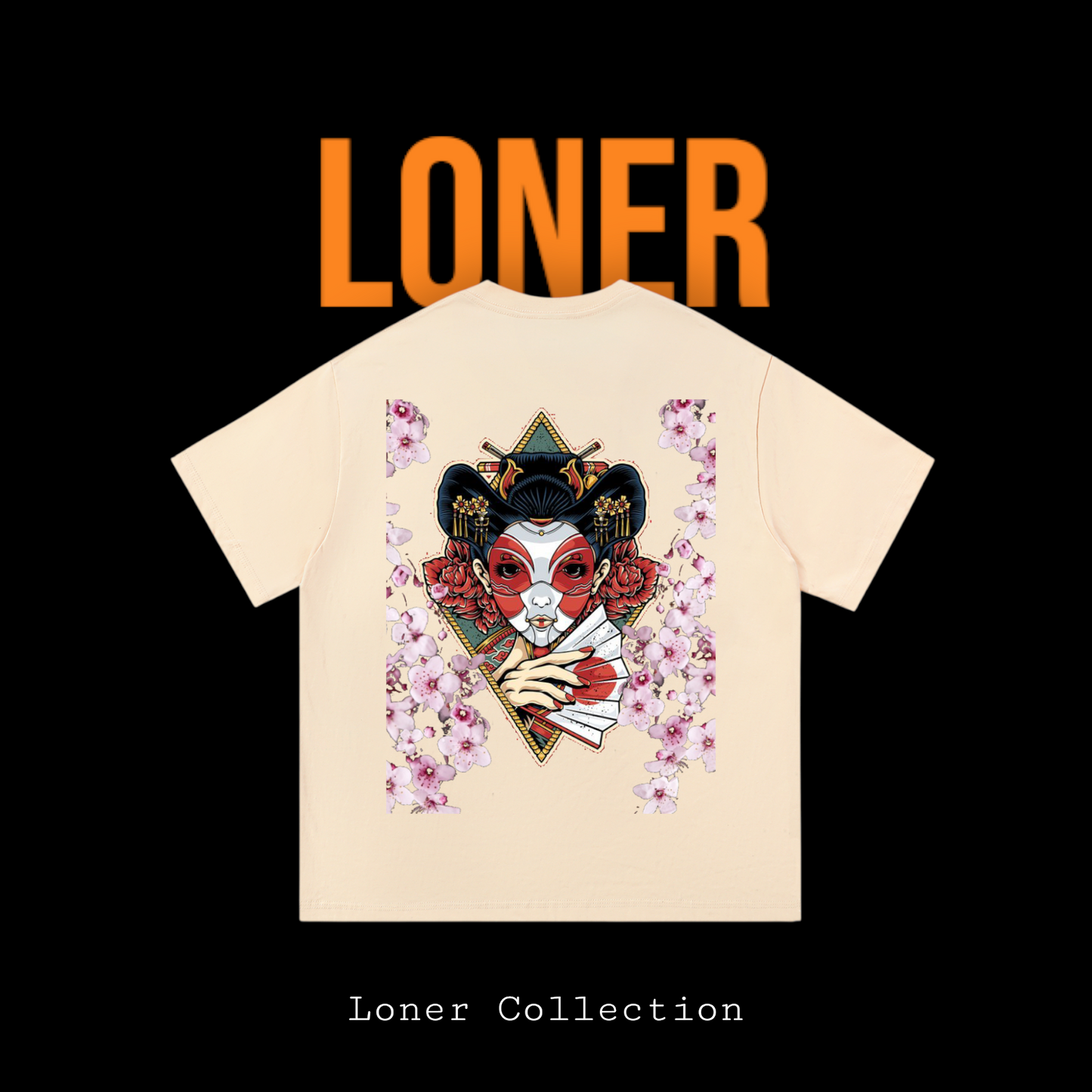 Geisha Geometric Graphic Essential Cotton Unisex T-Shirt