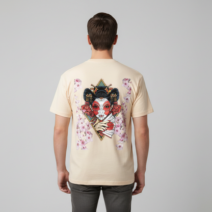 Geisha Geometric Graphic Essential Cotton Unisex T-Shirt