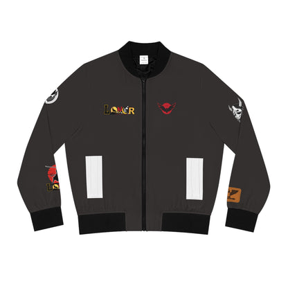 Women's Bomber Jacket, Mythical All Over Design, Zip Up Outerwear for Her, Lightweight Coat Gift, Stylish Ladies Fashion,