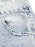 Men's Vintage Wash Sunfade Barrel Leg Jeans Featuring B-Boy Graffiti Graphics ODMPOD