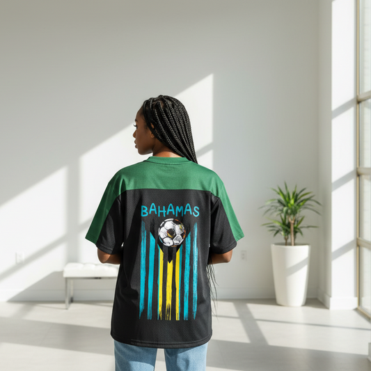 Bahamas Oversized Mesh V-Neck Soccer Jersey