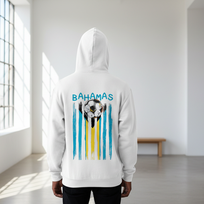 Bahamas Flag Themed Graphic Oversize Fleeced Unisex Hoodie