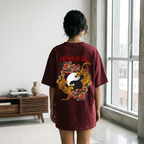 Ying and Yang Graphic Tiger Unisex Seamless Unisex T-Shirt