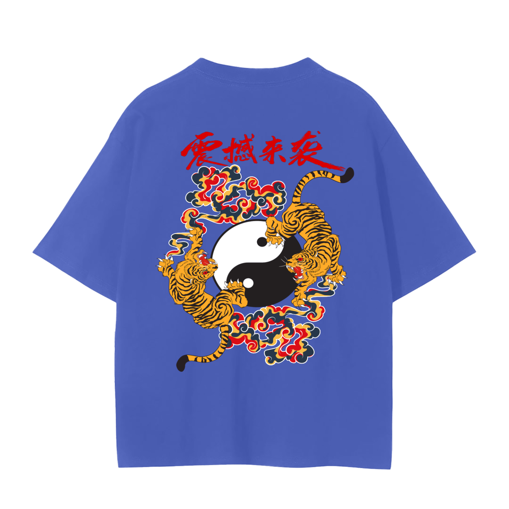 Ying and Yang Graphic Tiger Unisex Seamless Unisex T-Shirt