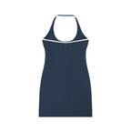 Women's Jamaica Flag-Themed Halter Dress with Binding Details
