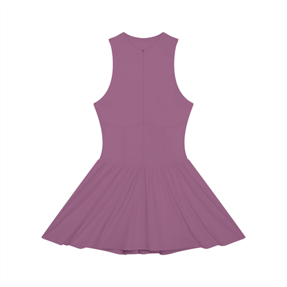 Women’s Ruched Sleeveless Full-Zip Summer  Dress