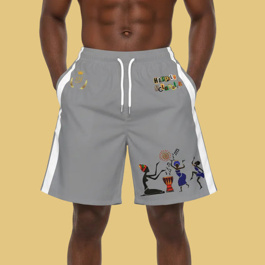 Afro Dance Men's Jogger Shorts - Happily Celebrating Heritage