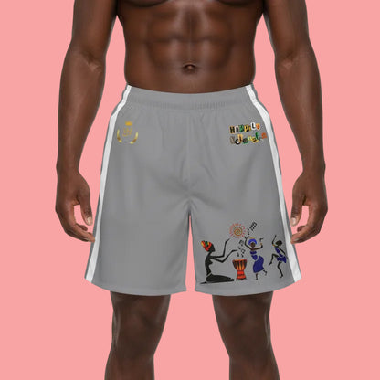 Afro Dance Men's Jogger Shorts - Happily Celebrating Heritage