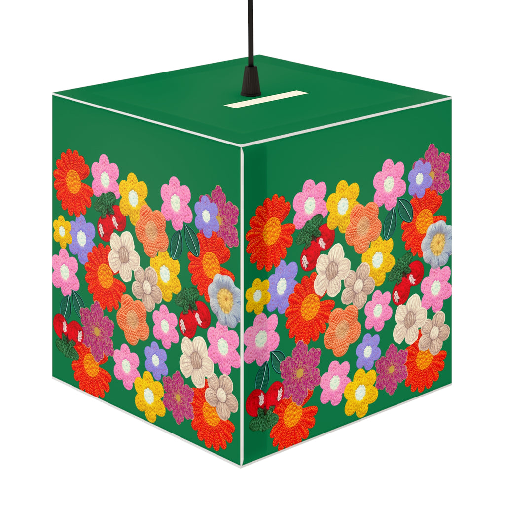 Floral Cube Lamp — Colorful Daisy Light Cube for Bedroom & Nursery Printify