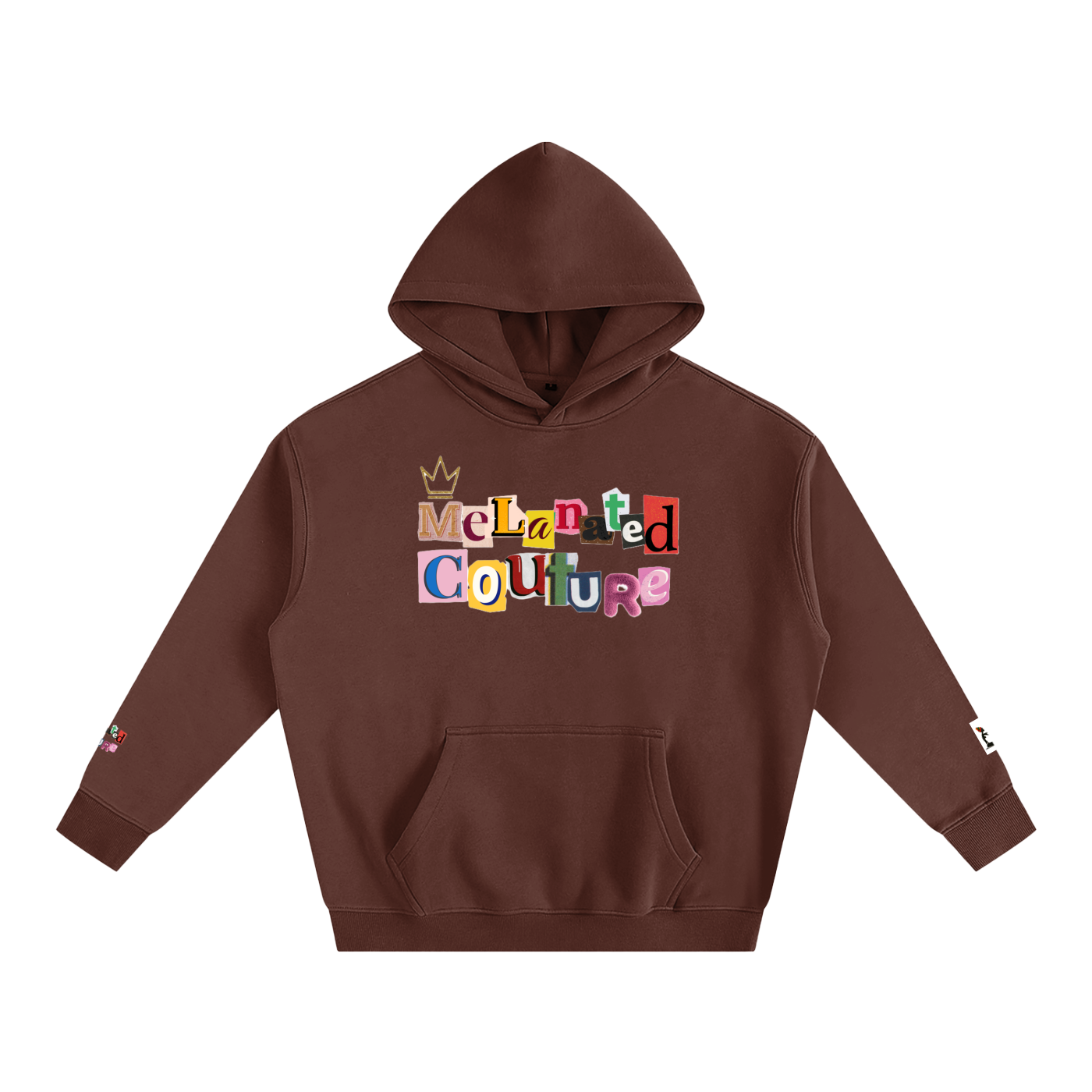 Crowned Black Woman Art Graphic Unisex Oversize Fleeced Hoodie