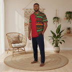 Unisex African Print Polo Shirt — Bold Kente-Inspired Pattern Printify