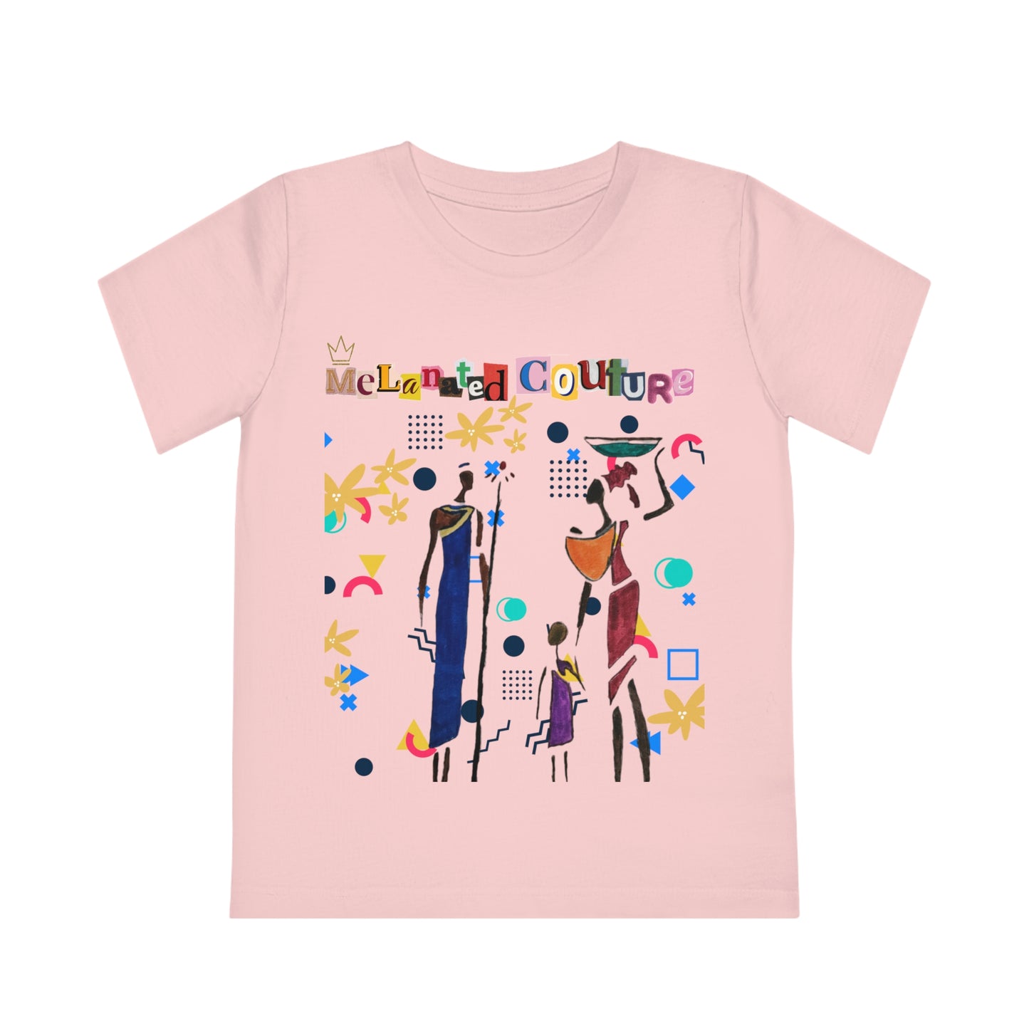 Afro Music Art Kids T-Shirt, Handcrafted Tee for Children, Kid's Graphic Tee