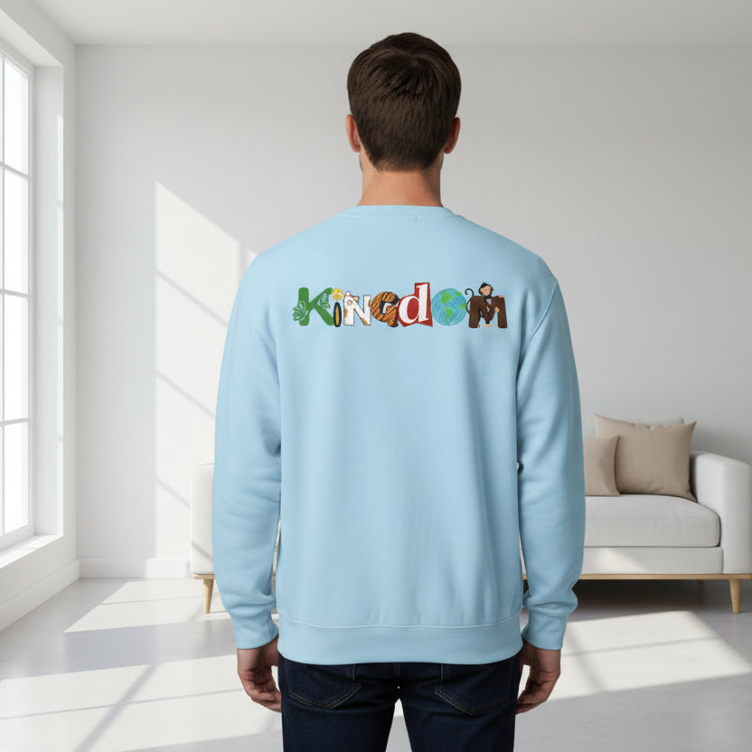 Nautical Dolphins Graphic Sweatshirt, Ocean Life Garment-Dye Jumper, Unisex Crewneck Printify