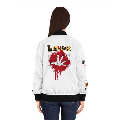 Gothic Jacket, Graphic Women's Bomber Jacket, 3D Hand Art, Fashionable Lightweight Jacket