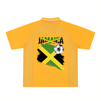 Jamaican Pride Themed Graphic V-Neck Unisex Soccer Jersey