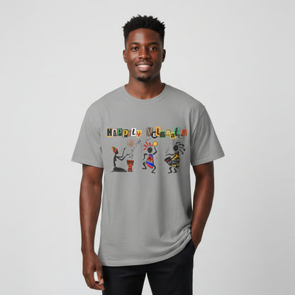 Handcrafted Afro Music Graphic Unisex T-shirt, Music Lover Tee, Ethnic Graphic Shirt