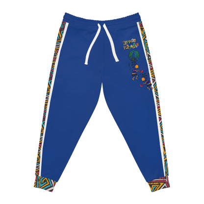 Afro Music Cartoon Art Athletic Joggers, Unisex Sweatpants, African Dance Jogging Pants
