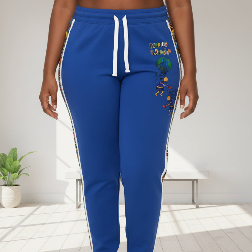 Afro Music Cartoon Art Athletic Joggers, Unisex Sweatpants, African Dance Jogging Pants