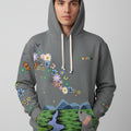 Elephant Floral Unisex Pullover Hoodie, Graphic Sweatshirt, Animal Lover Gift Printify