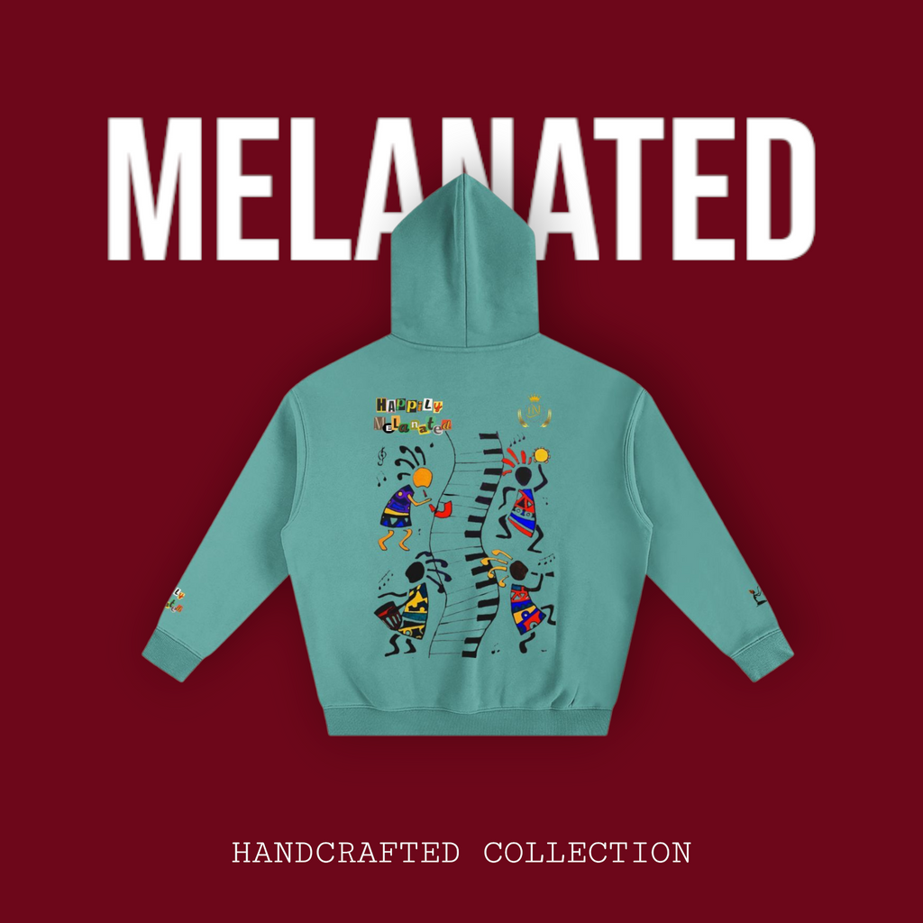 Afro Music Cartoon Unisex Oversize Fleeced Hoodie ODMPOD