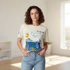 Nautical Dolphins Graphic Unisex T-shirt Printify
