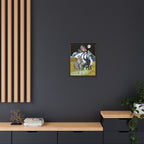 Framed Matte Canvas - Knight and Dragon Fantasy Art Printify