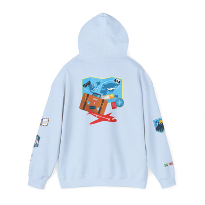Unisex Travel Lover Graphic Pullover, Vacation Mode Graphic Hoodie