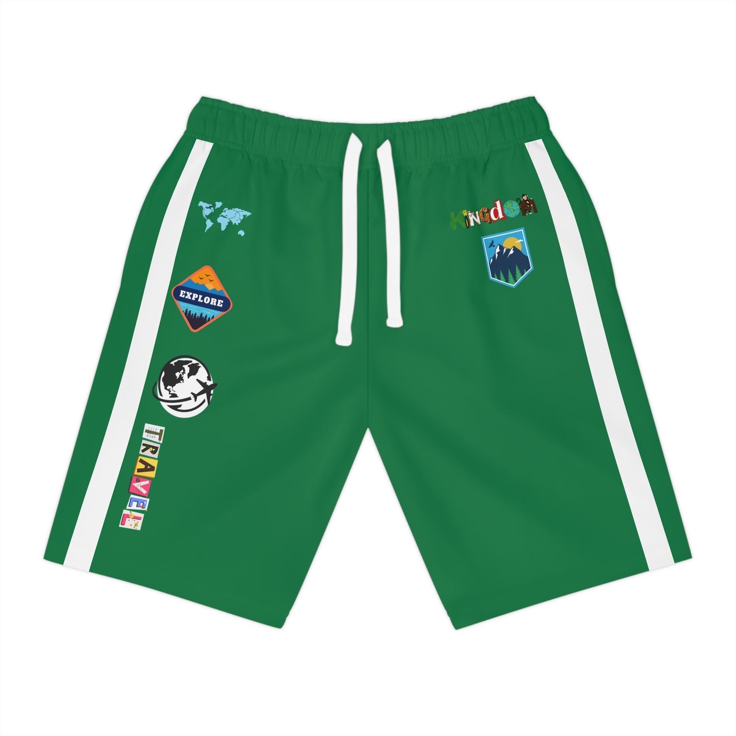 Unisex Adventure-Inspired Athletic Shorts, Casual Gym Wear, Perfect for Summer Activities