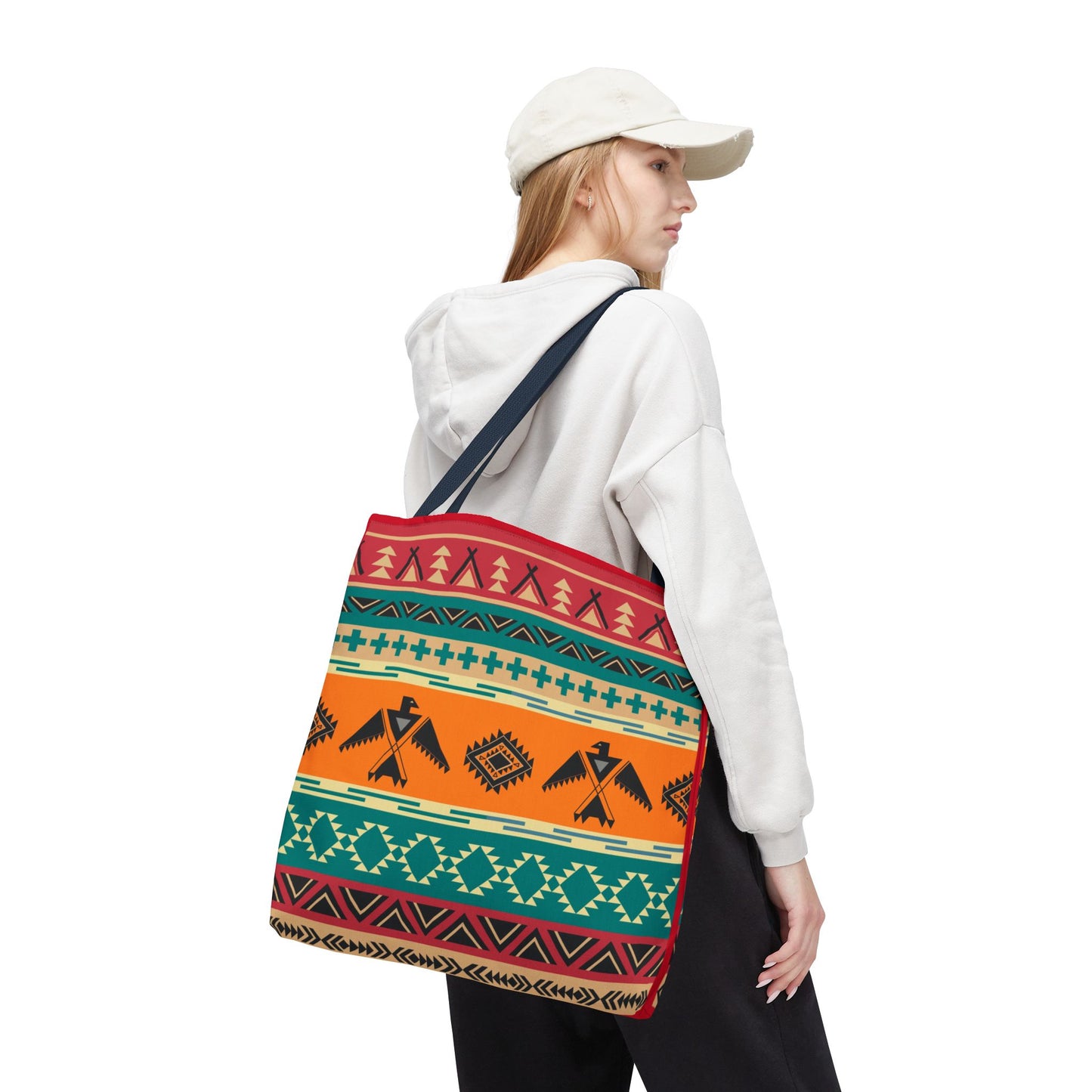 Southwestern Pattern Tote Bag - Native-Inspired Aztec Eagle Print