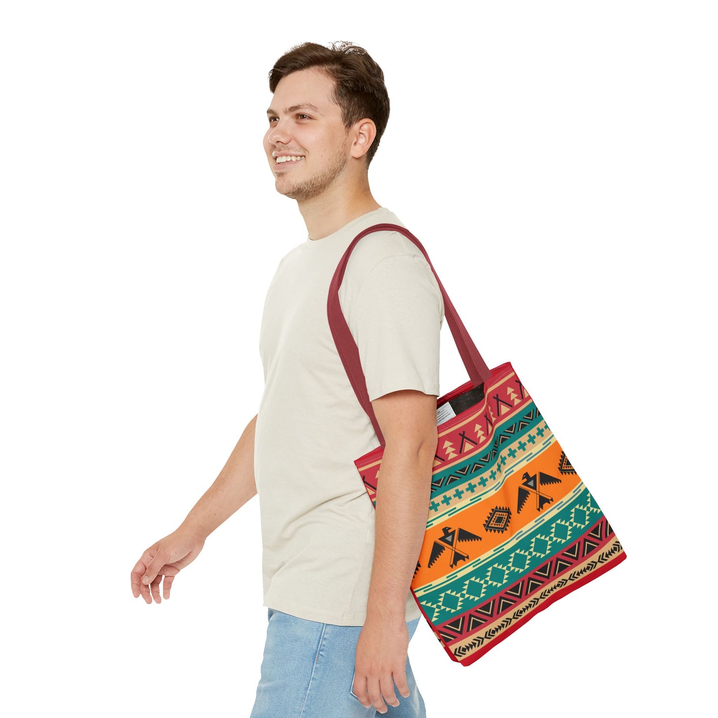 Southwestern Pattern Tote Bag - Native-Inspired Aztec Eagle Print