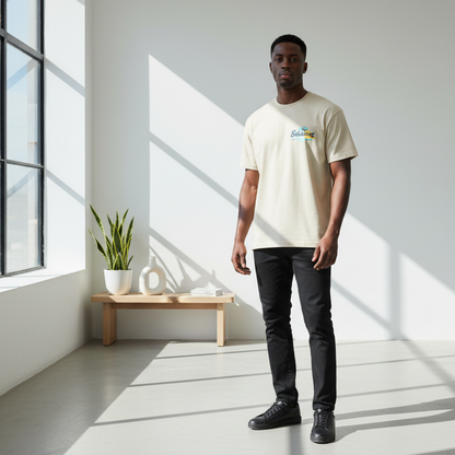 Bahamas Flag Themed Graphic Vintage Wash Cotton Unisex T-Shirt